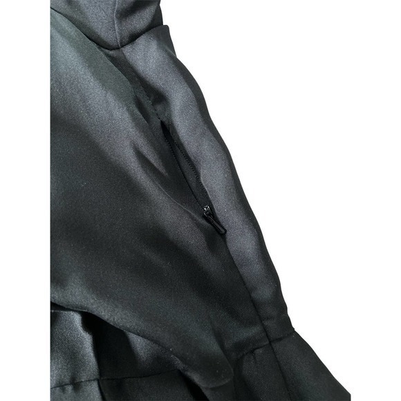 Banana Republic Size 10 Petite 100 Silk Fully Lined Black Midi Pleated Dress - Picture 5 of 9